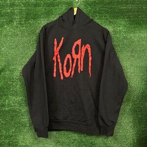 Korn Nu Metal Band Logo Poster Hoodie Size Large